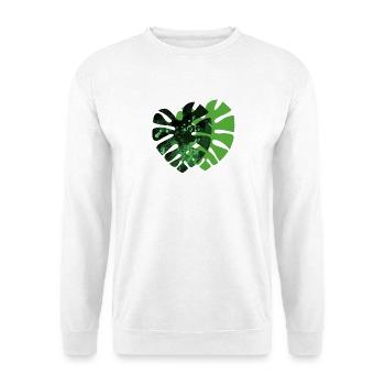 Plante Monstera - Sweat-shirt Unisexe - blanc - Devant