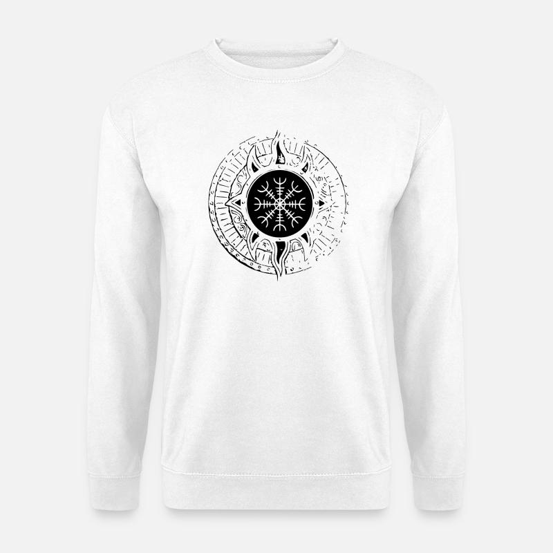 Ægishjálmur Helm des Ægir weiß - Unisex Pullover - Weiß