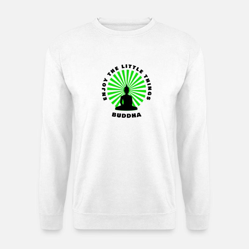 Buddha Enjoy the little things - Unisex Pullover - Weiß