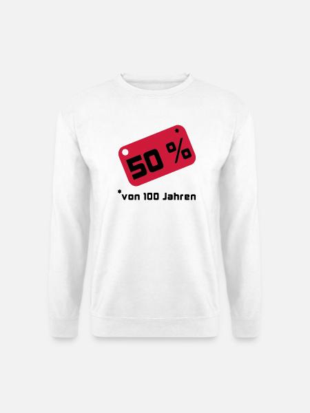 50% ... 100 years - Unisex Sweatshirt - white