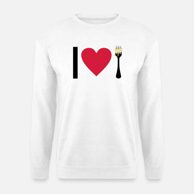 I love Pasta - Sweat-shirt Unisexe - blanc