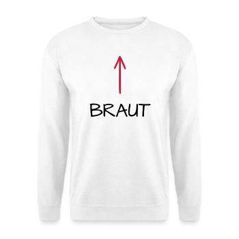Braut Junggesellenabschied Junggesellin Pfeil - Unisex Pullover - Weiß - Vorne