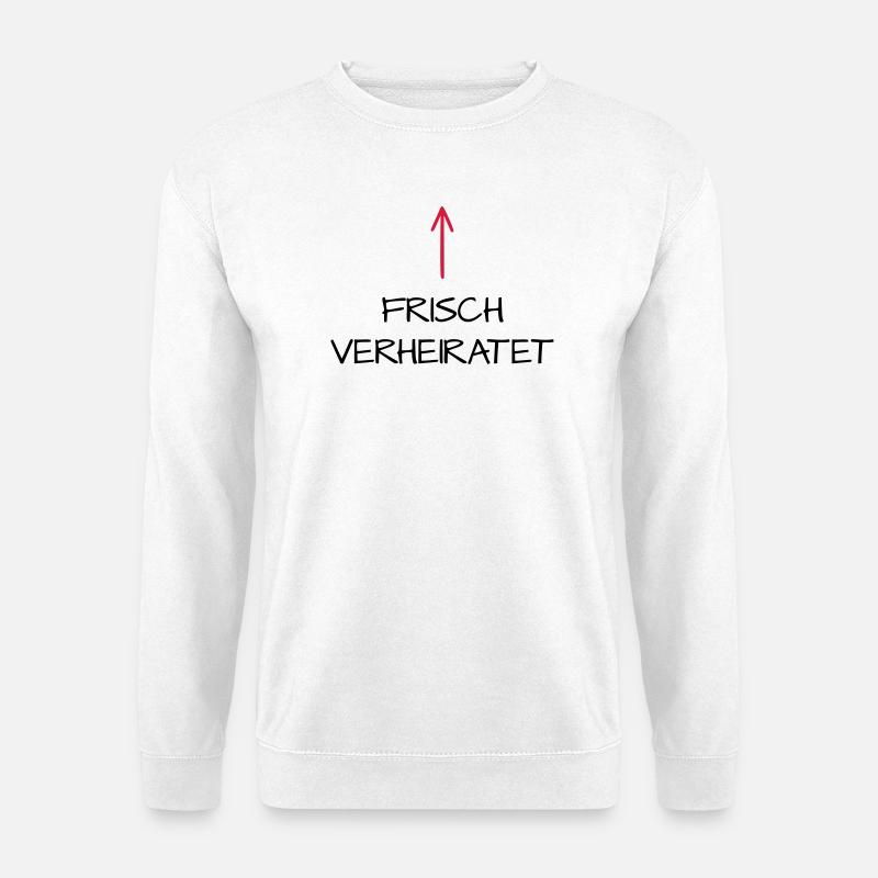 Frisch verheiratet Flitterwochen Hochzeitsreise - Unisex Pullover - Weiß