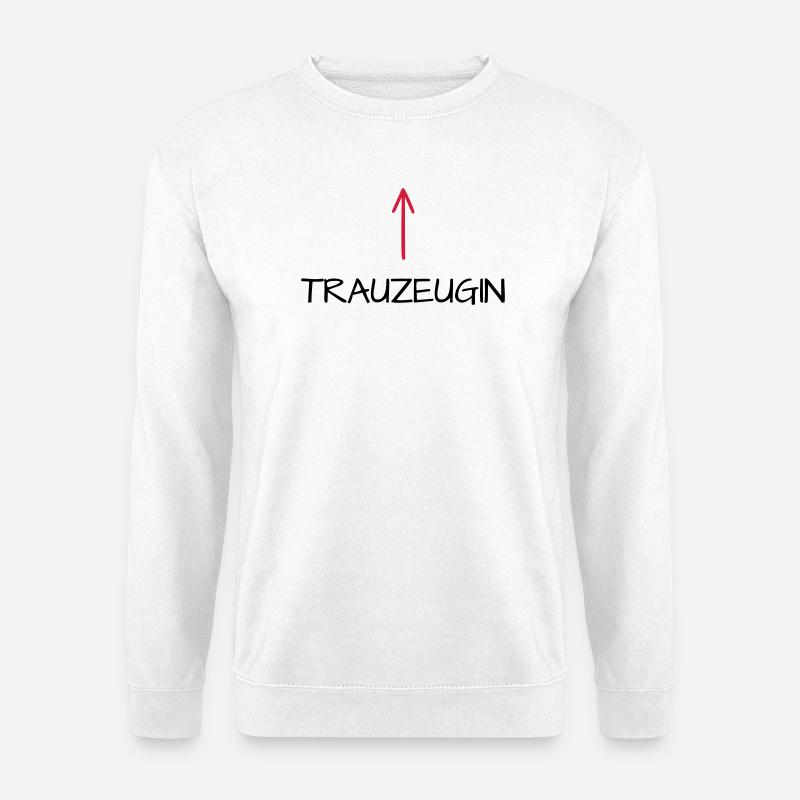 Trauzeugin Junggesellenabschied Pfeil - Unisex Pullover - Weiß
