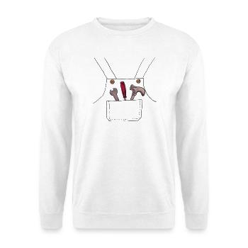 Handwerker - Unisex Pullover - Weiß - Vorne