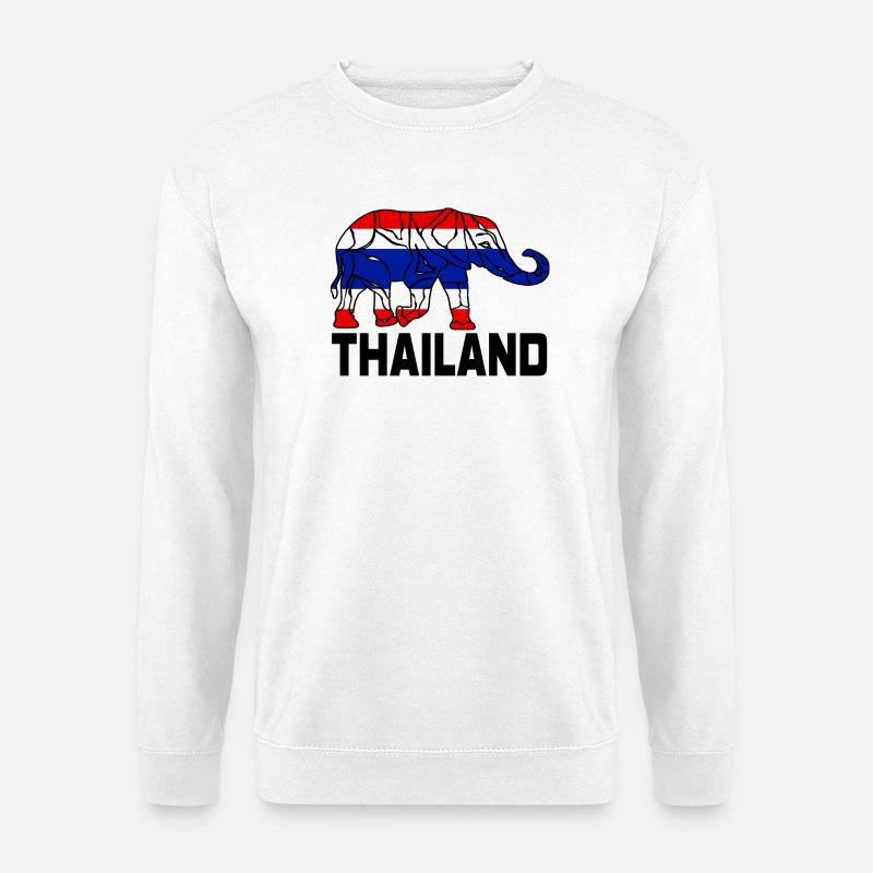 Thailand Elefant / Geschenk / Geschenkidee - Unisex Pullover - Weiß