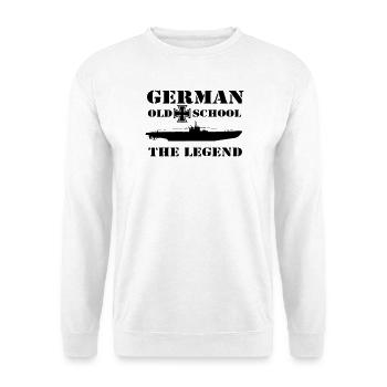 U-Boot , Kriegsmariene, Old School German (25) - Unisex Pullover - Weiß - Vorne