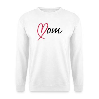 Mom Herz - Unisex Pullover - Weiß - Vorne
