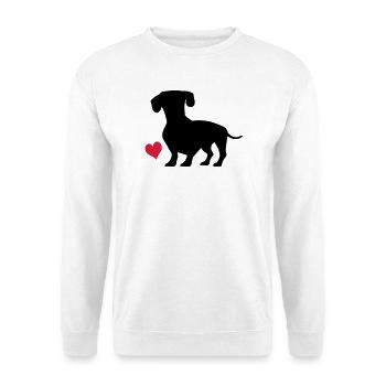 Dackel - Sweat-shirt Unisexe - blanc - Devant