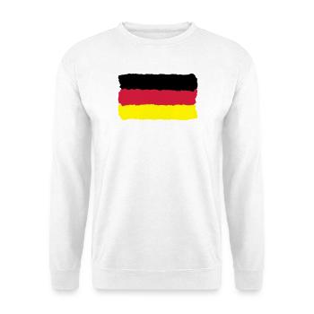 schwarz rot gold Deutschland Fahne Germany - Unisex Pullover - Weiß - Vorne