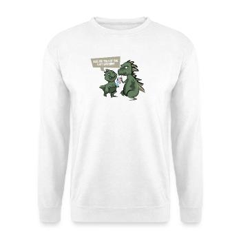 Chemise de dinosaure drôle - dernière licorne - - Sweat-shirt Unisexe - blanc - Devant