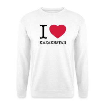 J’AIME LE KAZAKHSTAN Kasachstan - Sweat-shirt Unisexe - blanc - Devant