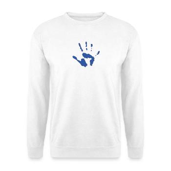 Empreinte de main - Sweat-shirt Unisexe - blanc - Devant