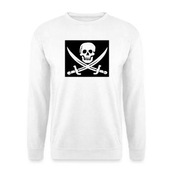 Crâne et épées Pirate Emblem - Sweat-shirt Unisexe - blanc - Devant