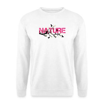 Nature en Rose Éclatante - Sweat-shirt Unisexe - blanc - Devant