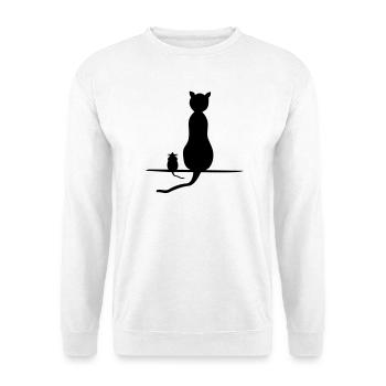 katz und Maus - Unisex Pullover - Weiß - Vorne