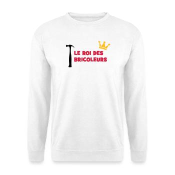 Der König der Heimwerker - Unisex Pullover - Weiß - Vorne
