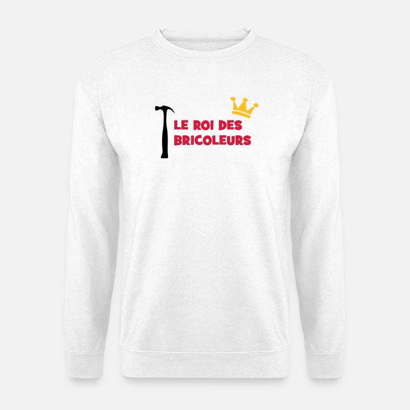 Der König der Heimwerker - Unisex Pullover - Weiß