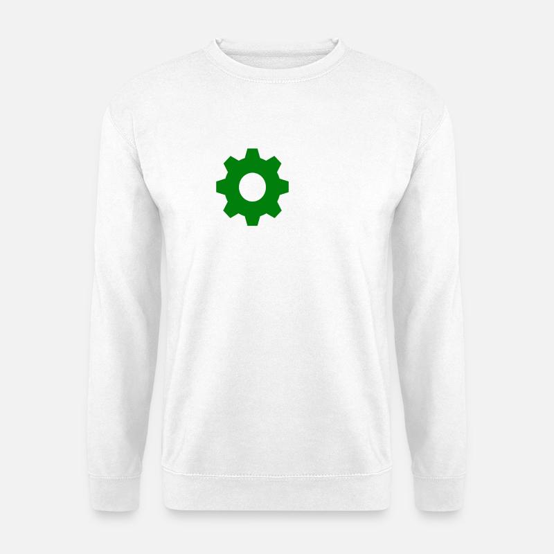 Zahnrad - Unisex Pullover - Weiß