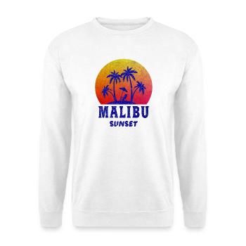 Malibu Sunset / Californie / Cadeau / Rétro - Sweat-shirt Unisexe - blanc - Devant
