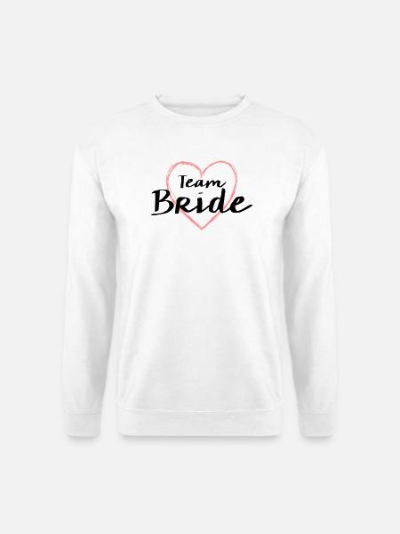Team Bride Herz Junggesellenabschied - Unisex Pullover - Weiß