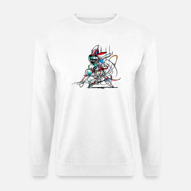 Osterhase/ Abstrakt - Unisex Pullover - Weiß