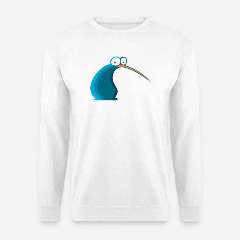 Vogel-Karikatur von Neuseeland-Kiwi - Unisex Pullover - Weiß