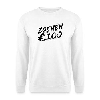Zoenen 1 Euro Koninginnedag - Uniseks sweater - wit - Voor