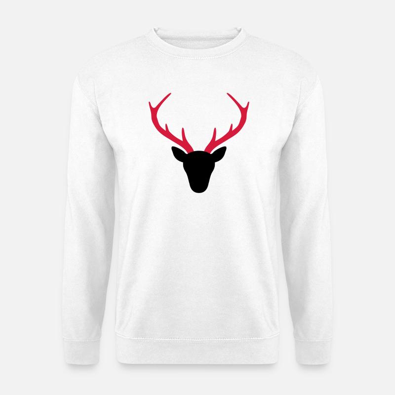 Deer antler hunter gift - Unisex Sweatshirt - white