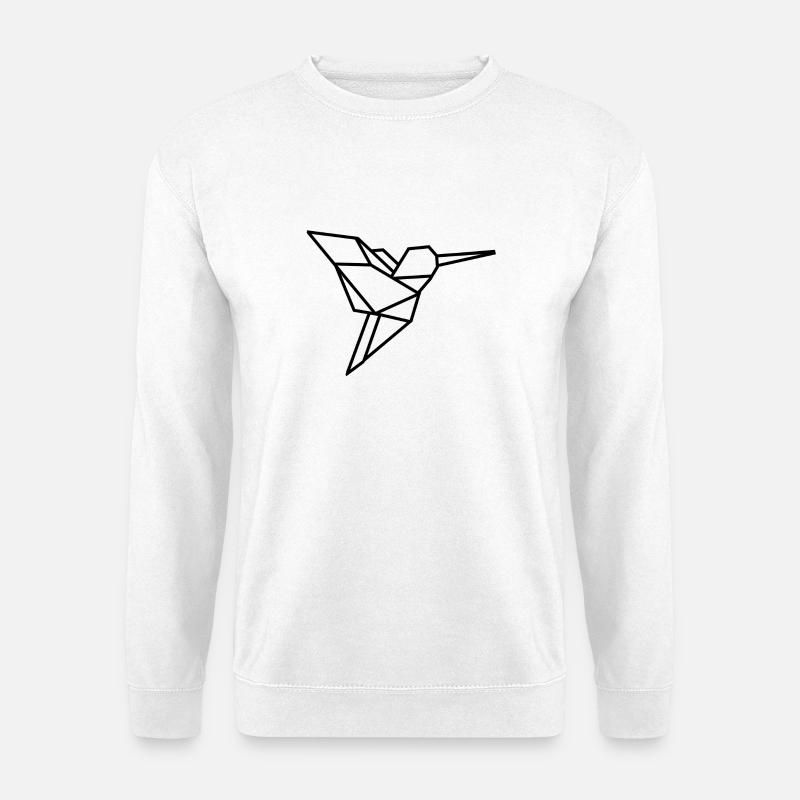 Vogel Origami - Unisex Pullover - Weiß