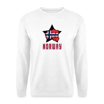 Norvège poing avec drapeau national cadeau drapeau - Sweat-shirt Unisexe - blanc - Devant