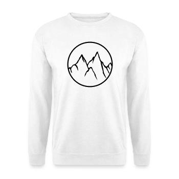 circle around climber climbing mountains high sport h - Unisex Sweatshirt - white - Front