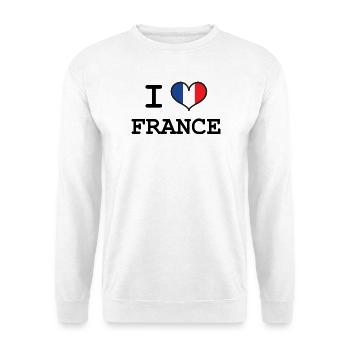 I Love France - Unisex Pullover - Weiß - Vorne