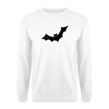 Night bat with yellow eyes - Unisex Sweatshirt - white - Front