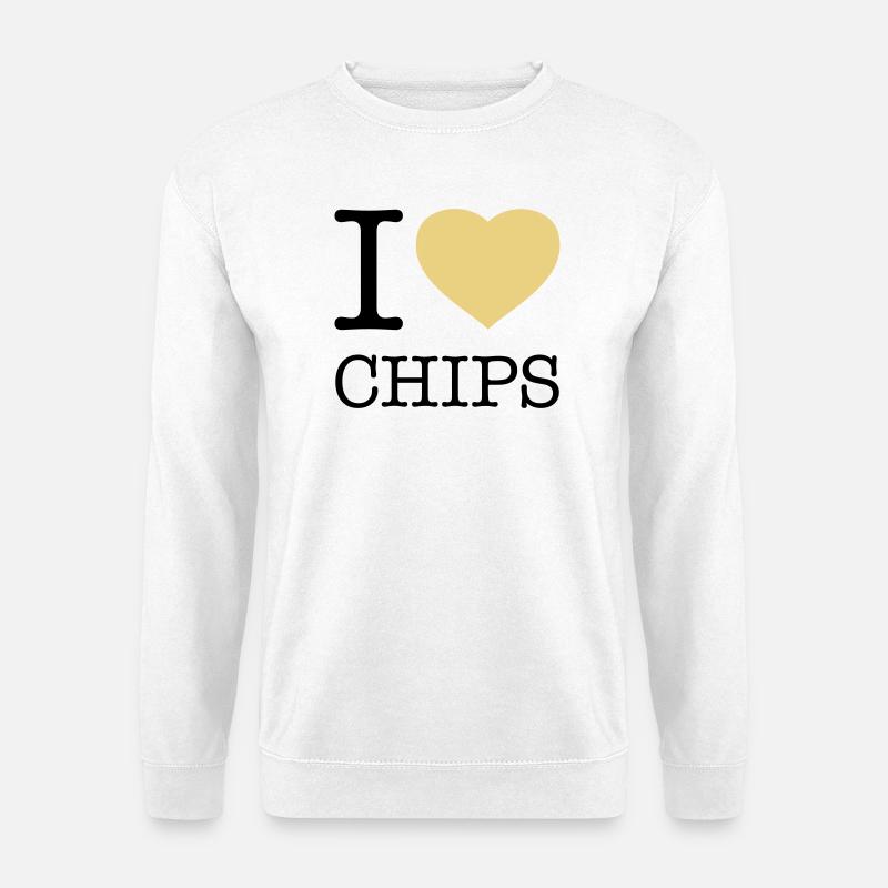I LOVE CHIPS - Unisex Sweatshirt - white