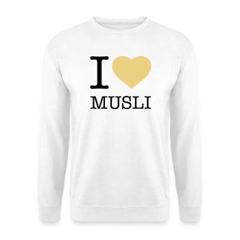 I LOVE MUSLI Müsli - Unisex Pullover - Weiß - Vorne