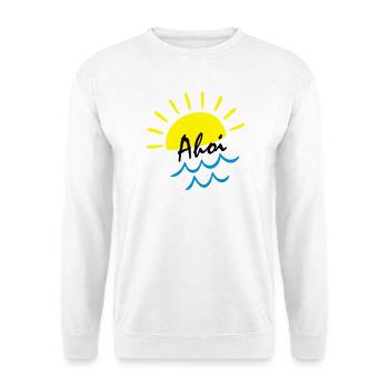 Ambiances estivales : Soleil au-dessus des vagues de mer - Sweat-shirt Unisexe - blanc - Devant