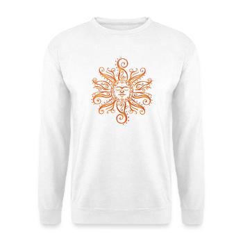 Tribal sun. Midsummer, summer festival. - Unisex Sweatshirt - white - Front