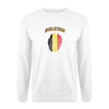 Belgique Empreinte / Drapeau cadeau - Sweat-shirt Unisexe - blanc - Devant
