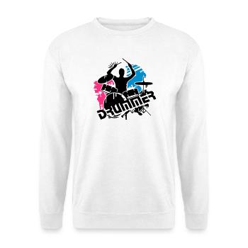 Ein Schlagzeuger und sein Schlagzeug - Unisex Pullover - Weiß - Vorne