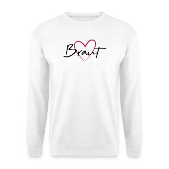 Braut Herz Junggesellinnenabschied - Unisex Pullover - Weiß - Vorne