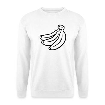 Banana - Sweat-shirt Unisexe - blanc - Devant