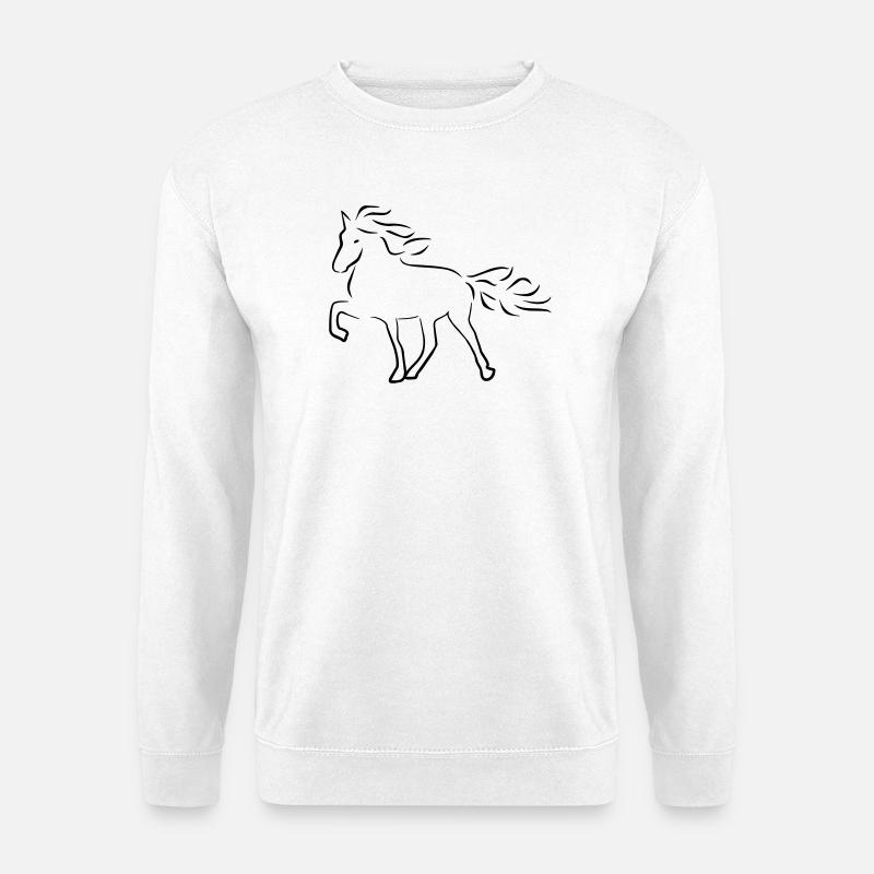 Cheval d’Islande - Sweat-shirt Unisexe - blanc