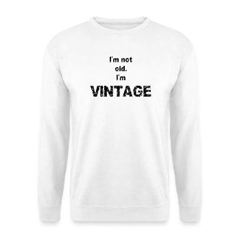 Vintage - Unisex Pullover - Weiß - Vorne