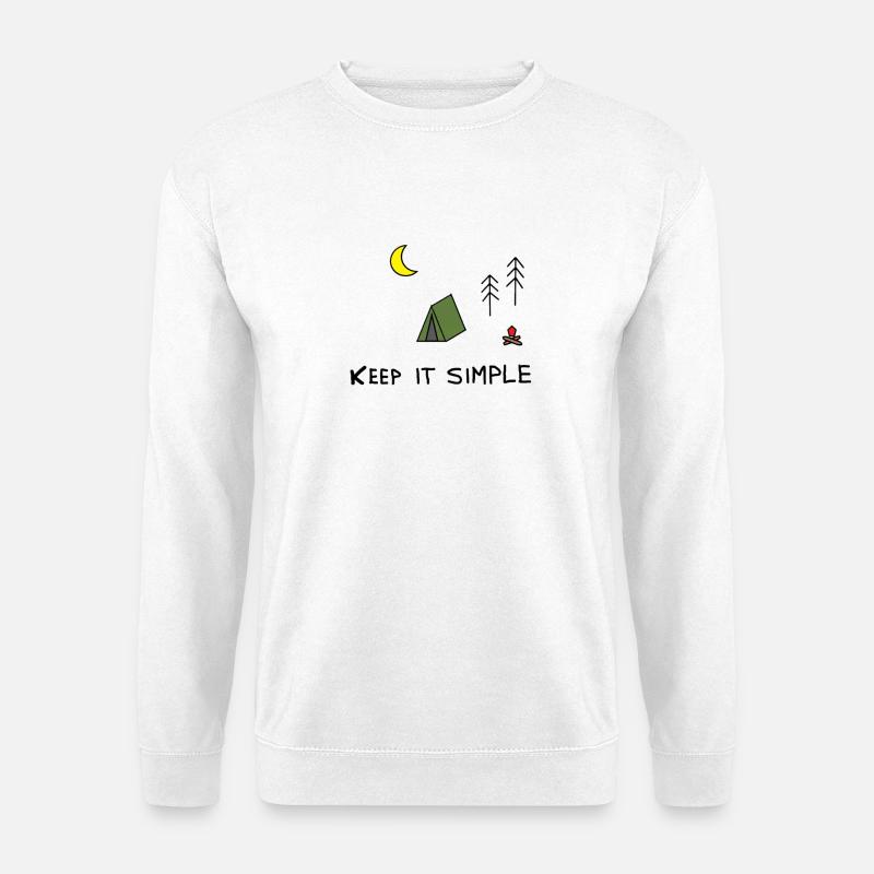 Simple Zelt bunt - Unisex Pullover - Weiß