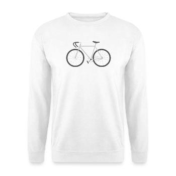 Minimal Bicycle Silhouette Graphic - Unisex Sweatshirt - white - Front