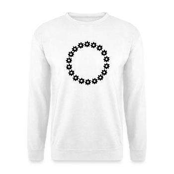 Circle of flowers - Unisex Sweatshirt - white - Front