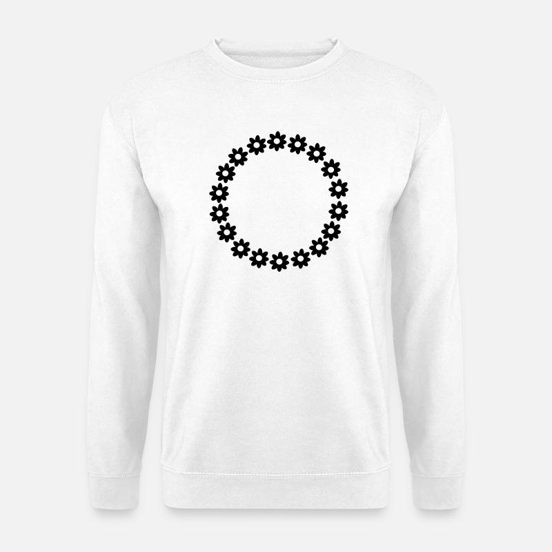 Blume Kreis - Unisex Pullover - Weiß