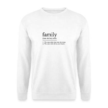 Familie - Unisex Pullover - Weiß - Vorne