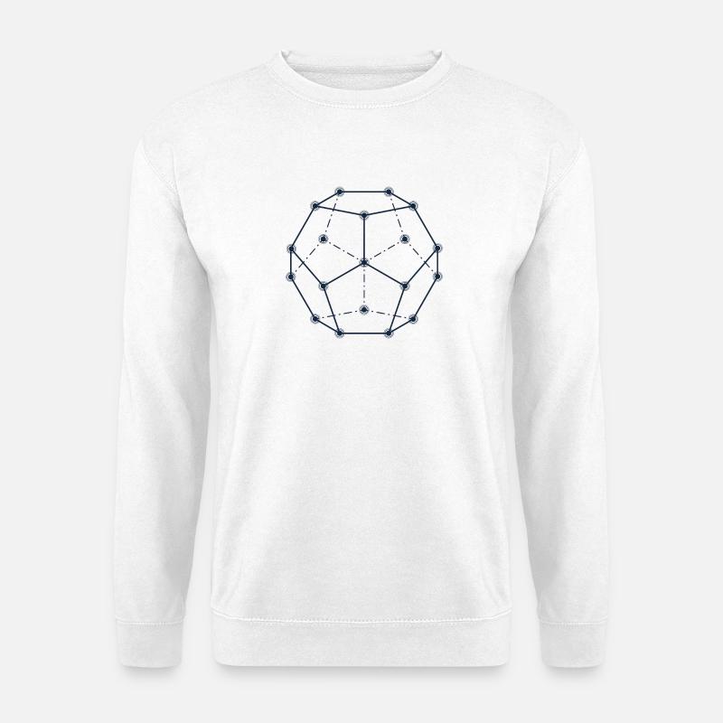 Geometrisches Konstellationsmuster - Unisex Pullover - Weiß